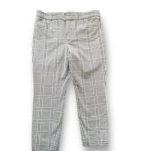 Banana Republic Sloan Black/White Glen Plaid/Checkered Ankle Pants Women's 12
